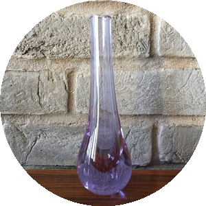 Pink Crystal Glass Teardrop Vase