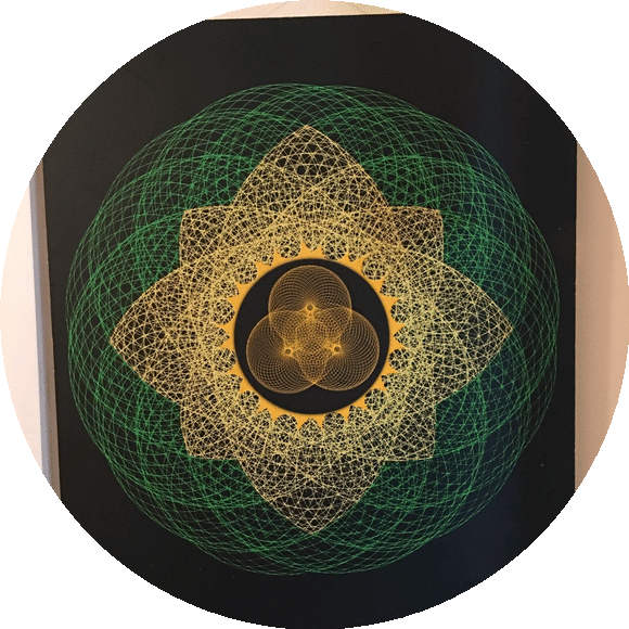 Large Spirograph Psychedelic Wall Art